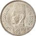 Coin, Egypt, Farouk, 5 Piastres, 1939, British Royal Mint, AU(55-58), Silver