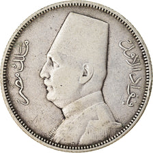 Moneda, Egipto, Fuad I, 5 Piastres, 1933, British Royal Mint, MBC, Plata, KM:349
