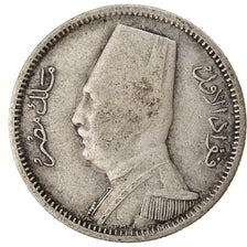 Moneta, Egitto, Fuad I, 2 Piastres, 1929, British Royal Mint, MB+, Argento