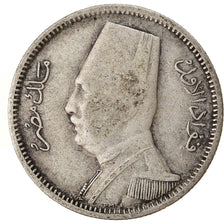 Coin, Egypt, Fuad I, 2 Piastres, 1929, British Royal Mint, VF(30-35), Silver