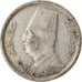 Moneda, Egipto, Fuad I, 2 Piastres, 1929, British Royal Mint, BC+, Plata, KM:348
