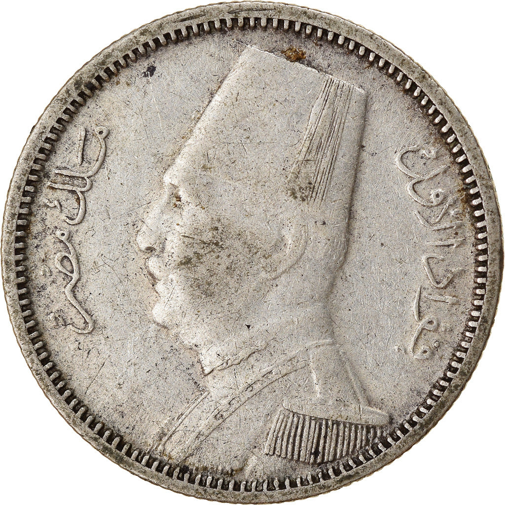 Monnaie, Égypte, Fuad I, 2 Piastres, 1929, British Royal Mint, TB+, Argent