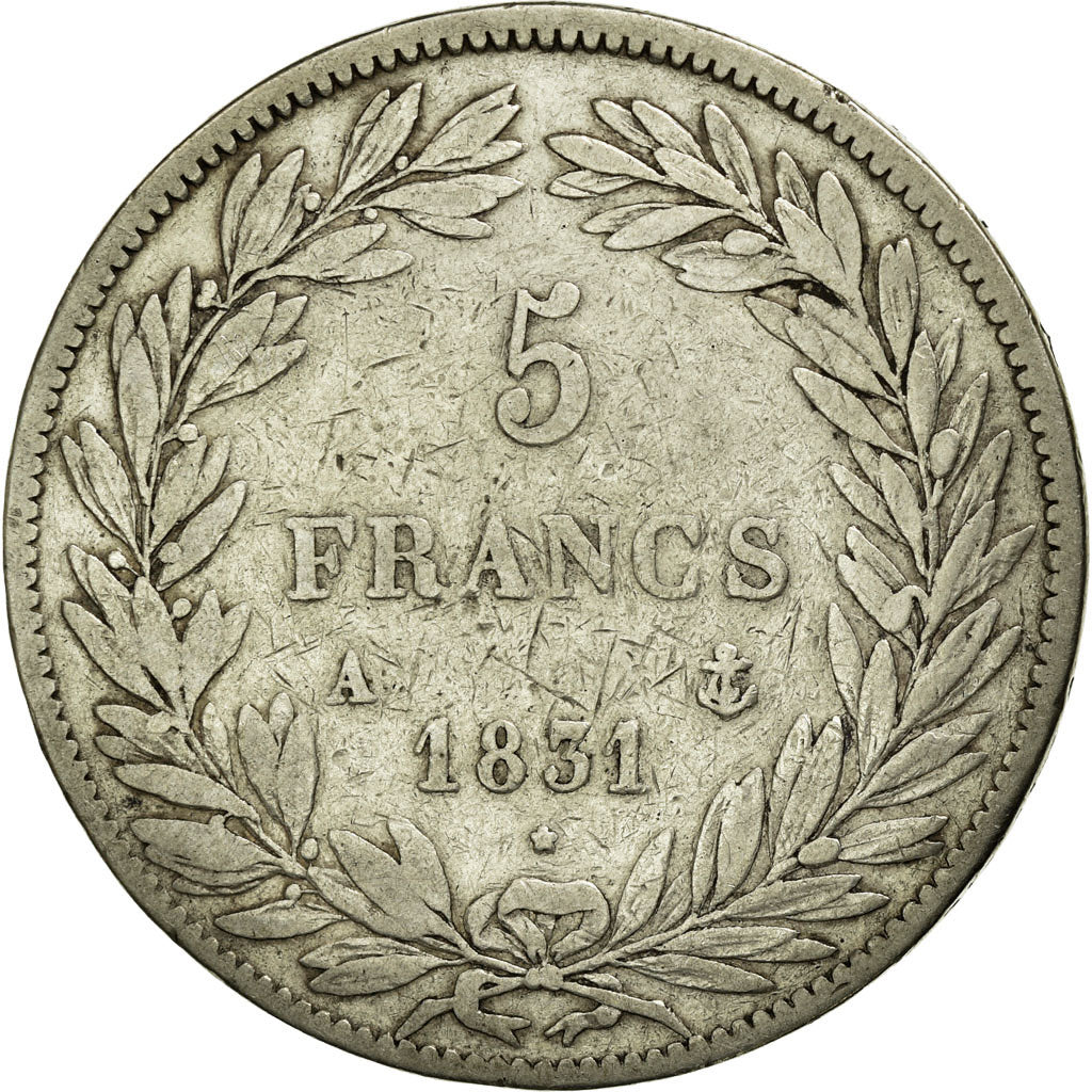 Monnaie, France, Louis-Philippe, 5 Francs, 1831, Paris, TB+, Argent, KM:735.1