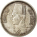 Coin, Egypt, Farouk, 2 Piastres, 1937, British Royal Mint, EF(40-45), Silver