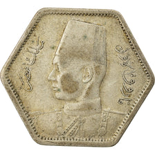 Coin, Egypt, Farouk, 2 Piastres, 1944, British Royal Mint, VF(30-35), Silver
