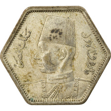 Coin, Egypt, Farouk, 2 Piastres, 1944, British Royal Mint, EF(40-45), Silver
