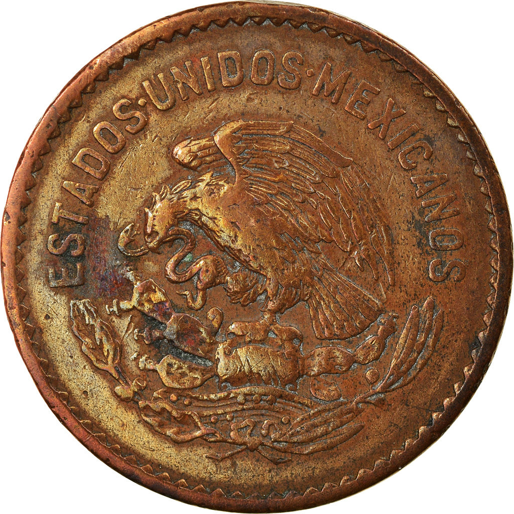 Moneta, Mexico, 5 Centavos, 1943, Mexico City, VF(30-35), Bronze, KM:424