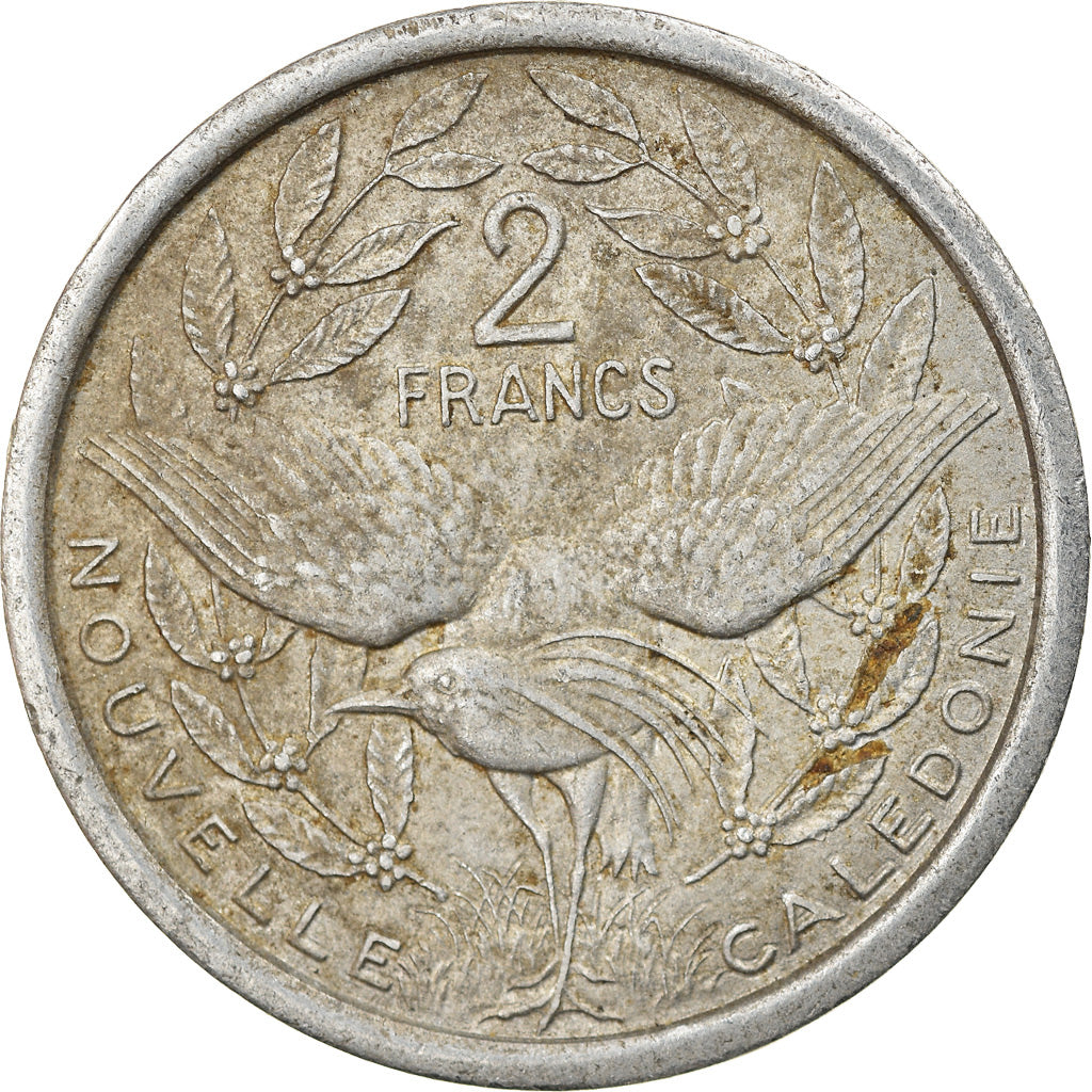 Moneta, Nowa Kaledonia, 2 Francs, 1971, Paris, EF(40-45), Aluminium, KM:9