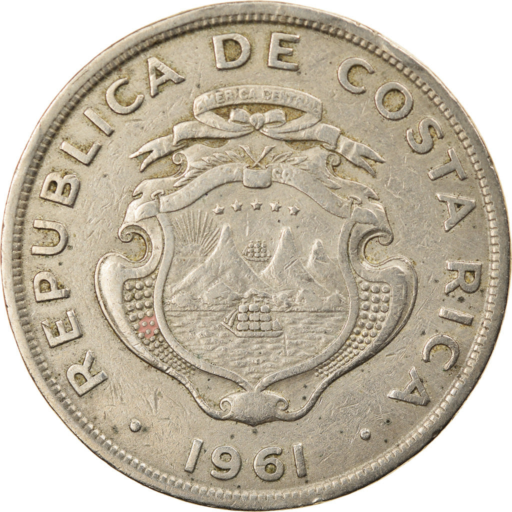 Münze, Costa Rica, 2 Colones, 1961, SS, Copper-nickel, KM:187.1a