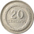 Moneda, Colombia, 20 Centavos, 1968, MBC, Níquel recubierto de acero, KM:227