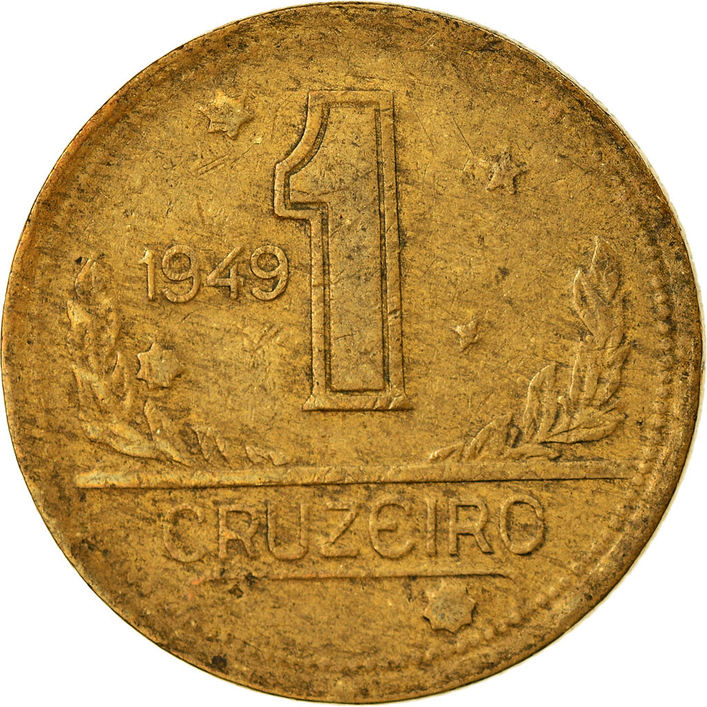Moeda, Brasil, Cruzeiro, 1949, EF(40-45), Alumínio-Bronze, KM:558
