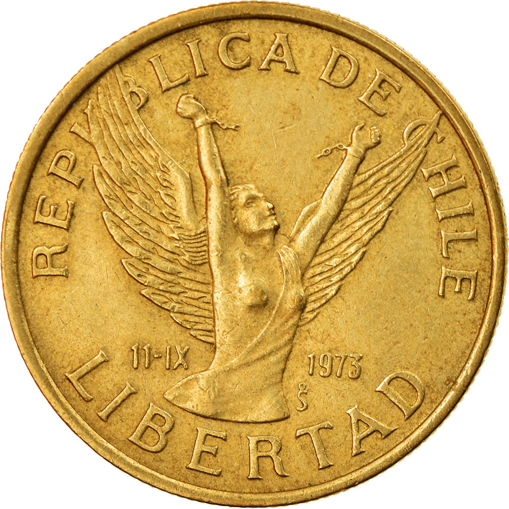 Moneda, Chile, 10 Pesos, 1982, Santiago, MBC, Aluminio - bronce, KM:218.1