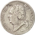 Moneta, Francia, Louis XVIII, Louis XVIII, 5 Francs, 1823, Lille, MB+, Argento