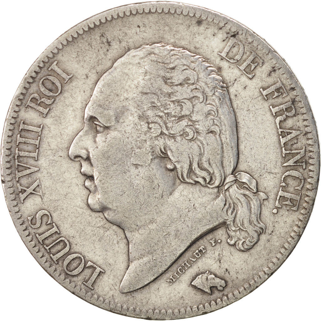 Coin, France, Louis XVIII, Louis XVIII, 5 Francs, 1821, Lille, EF(40-45)