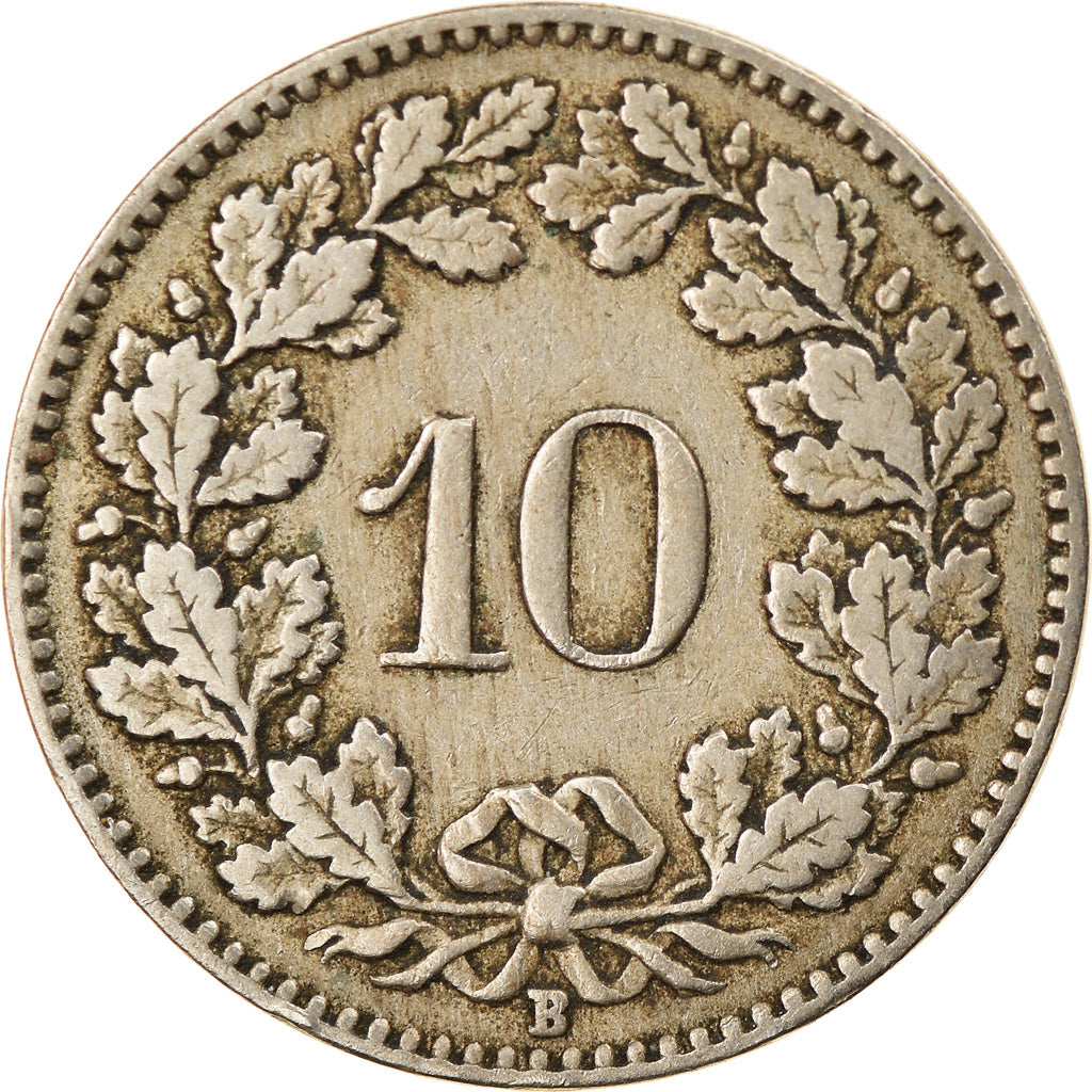 Moneta, Svizzera, 10 Rappen, 1915, Bern, MB+, Rame-nichel, KM:27