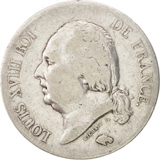 Coin, France, Louis XVIII, Louis XVIII, 5 Francs, 1822, Lille, VF(30-35)