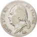 Moneda, Francia, Louis XVIII, Louis XVIII, 5 Francs, 1822, Lille, BC+, Plata