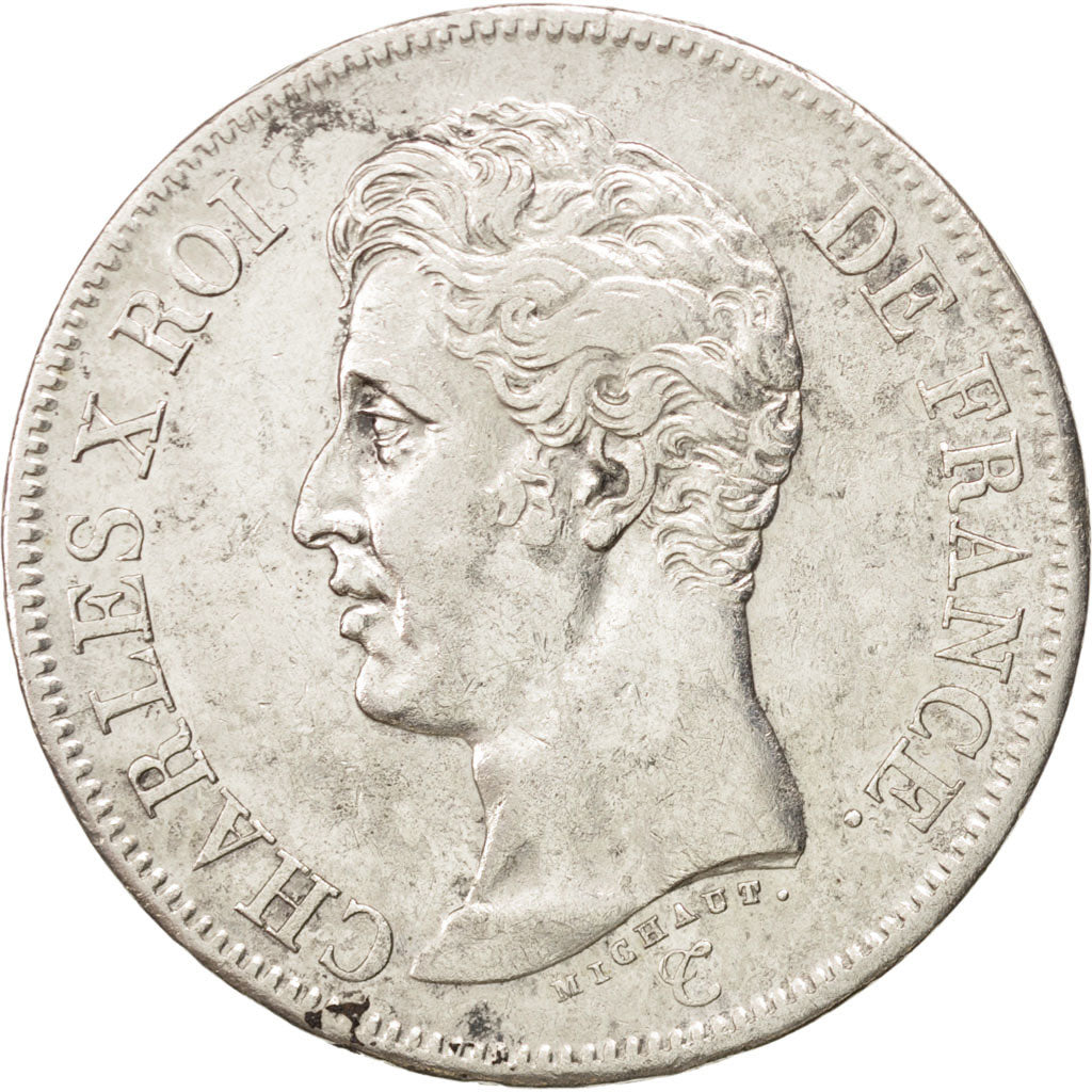 FRANCE Charles X 5 Francs 1826 Paris KM:720.1 EF(40-45) Silver Gadoury:643