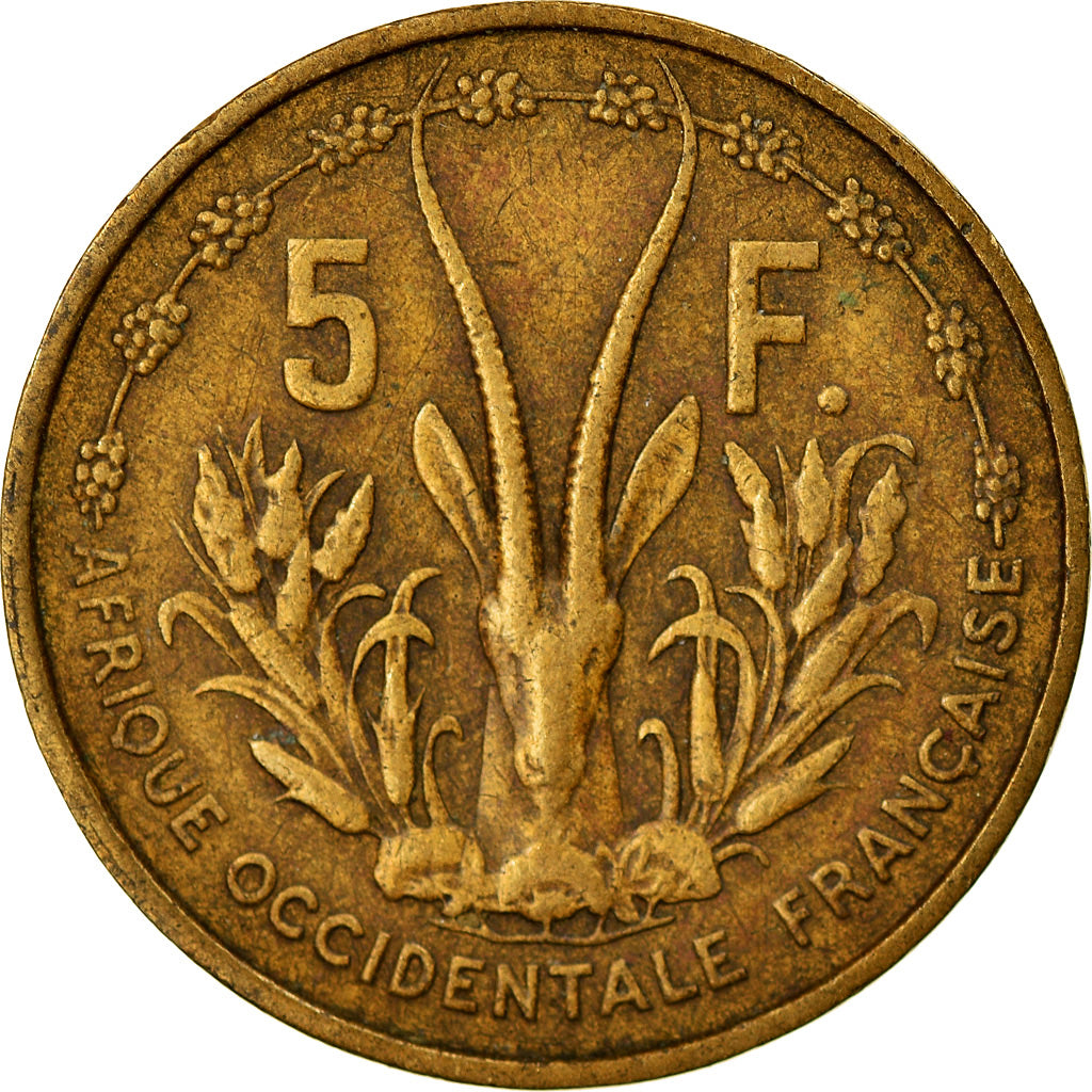 Münze, French West Africa, 5 Francs, 1956, Paris, SS, Aluminum-Bronze, KM:5