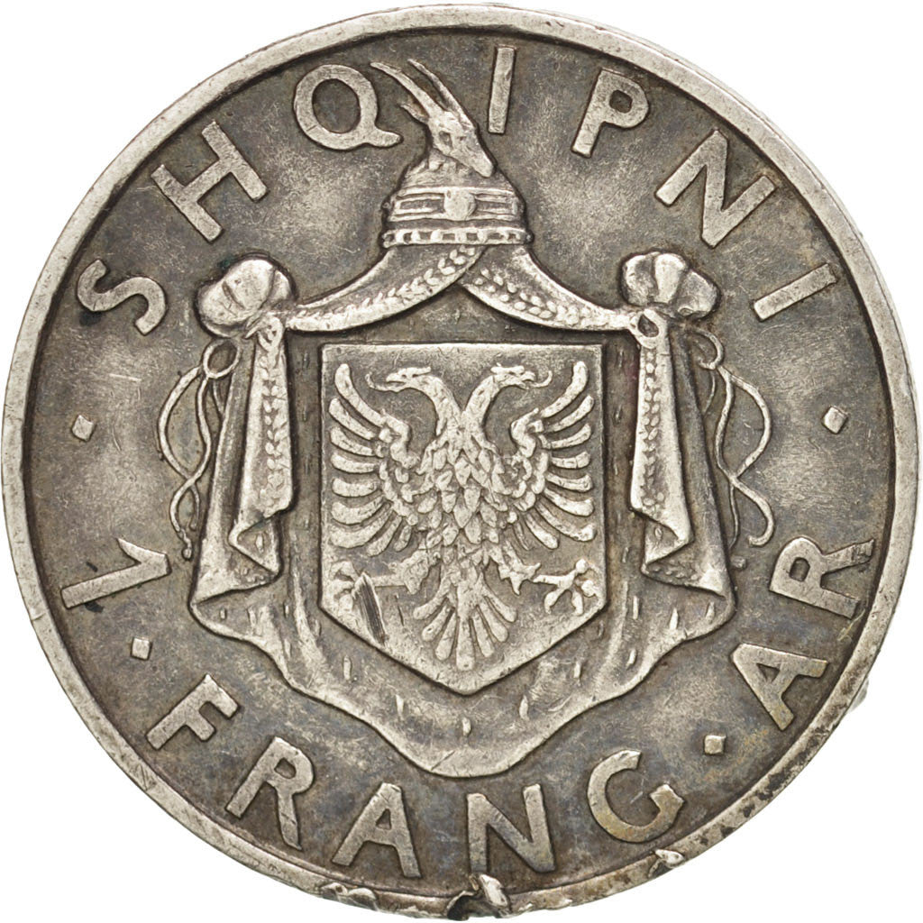 Albania, Frang Ar, 1935, Rome, KM:16, EF(40-45), Silver, 23