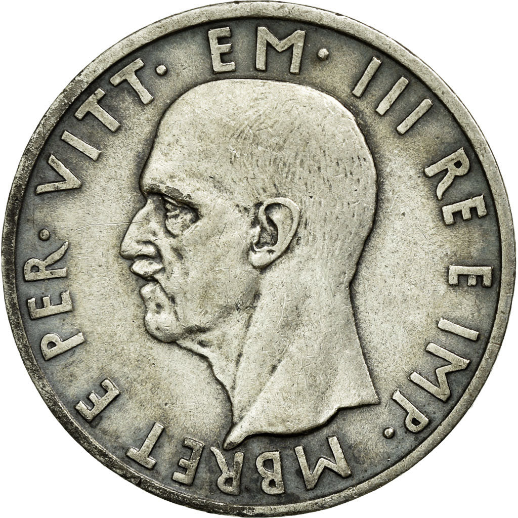 Monnaie, Albania, Vittorio Emanuele III, 5 Lek, 1939, Rome, SUP, Argent, KM:33
