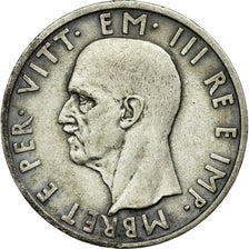 Monnaie, Albania, Vittorio Emanuele III, 5 Lek, 1939, Rome, SUP, Argent, KM:33