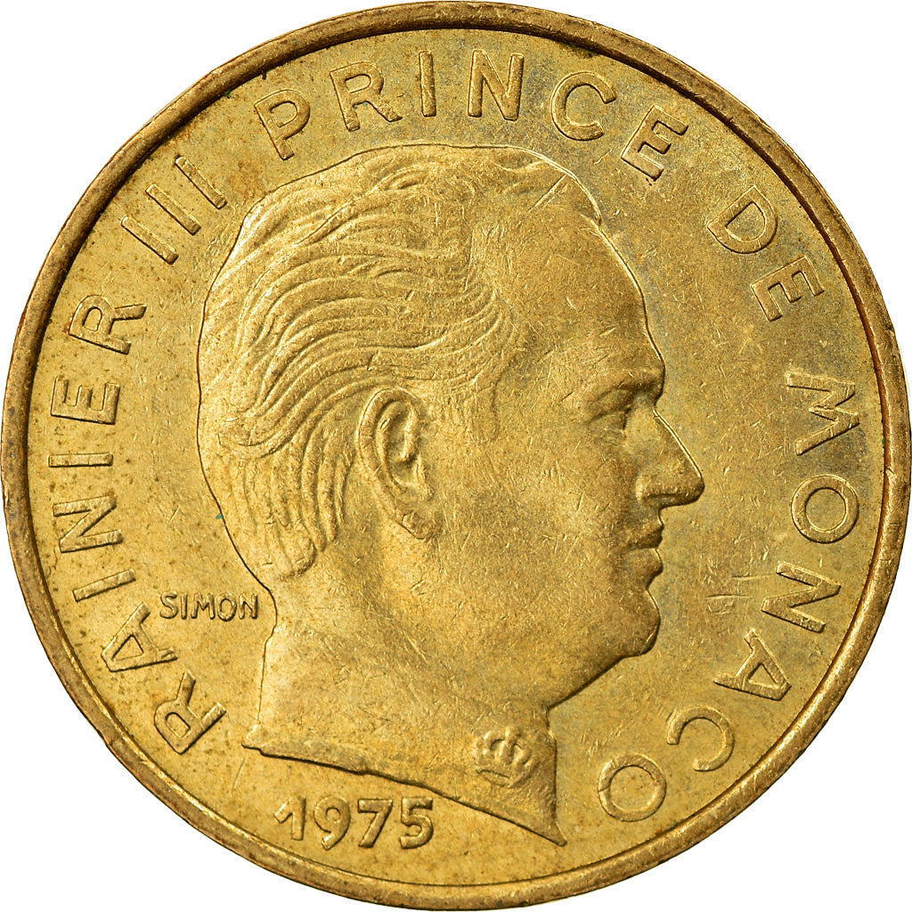 Monnaie, Monaco, Rainier III, 10 Centimes, 1975, TTB, Aluminum-Bronze, KM:142