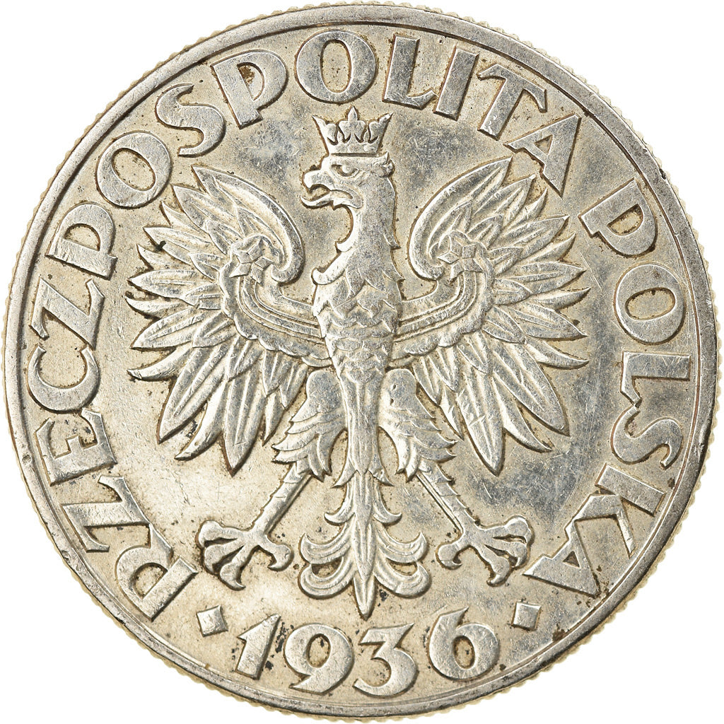 Moneta, Polonia, 5 Zlotych, 1936, Warsaw, BB, Argento, KM:31