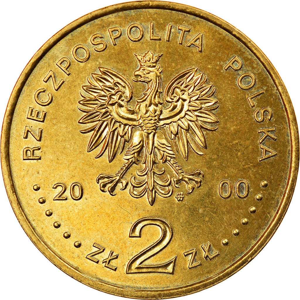 Moneta, Polonia, 2 Zlote, 2000, BB, Ottone, KM:389