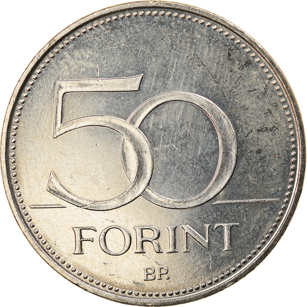 Coin, Hungary, 50 Forint, 2007, Budapest, AU(55-58), Copper-nickel, KM:805