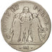 FRANCE, Union et Force, 5 Francs, 1798, Bordeaux, KM:639.5, VF(20-25), Silver...