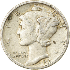 Moneta, Stati Uniti, Mercury Dime, Dime, 1941, U.S. Mint, Denver, MB, Argento