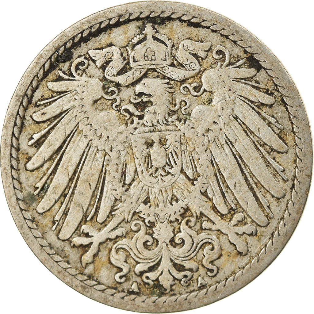 Coin, GERMANY - EMPIRE, Wilhelm II, 5 Pfennig, 1894, Berlin, VF(30-35)