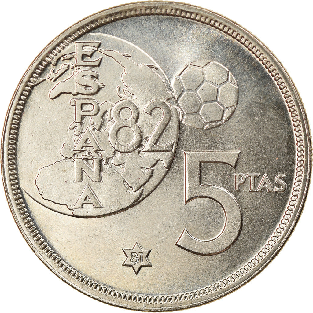 Münze, Spanien, Juan Carlos I, 5 Pesetas, 1981, VZ, Copper-nickel, KM:817