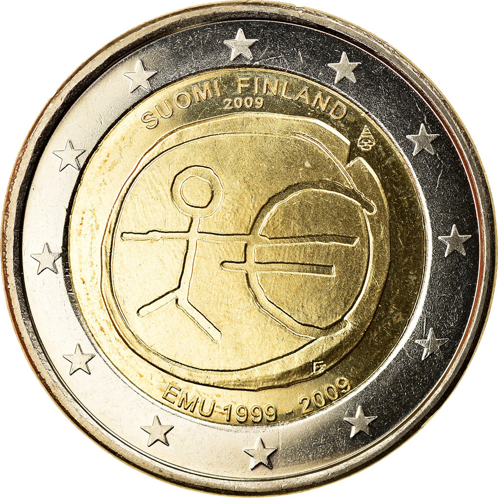 Finland, 2 Euro, EMU 10th Anniversary, 2009, MS(65-70), Bi-Metallic, KM:144