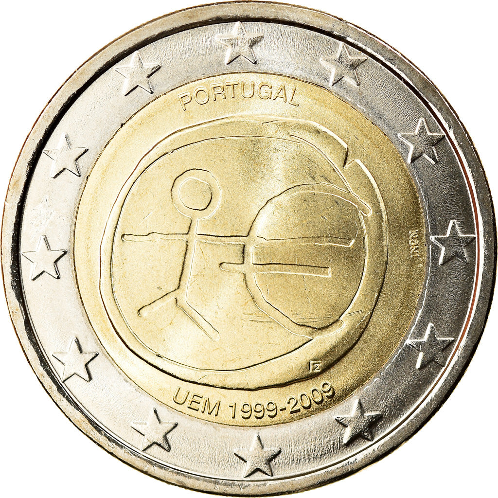 Portugal, 2 Euro, EMU, 2009, STGL, Bi-Metallic