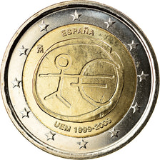 Hiszpania, 2 Euro, EMU, 2009, Madrid, MS(65-70), Bimetaliczny, KM:1142.1
