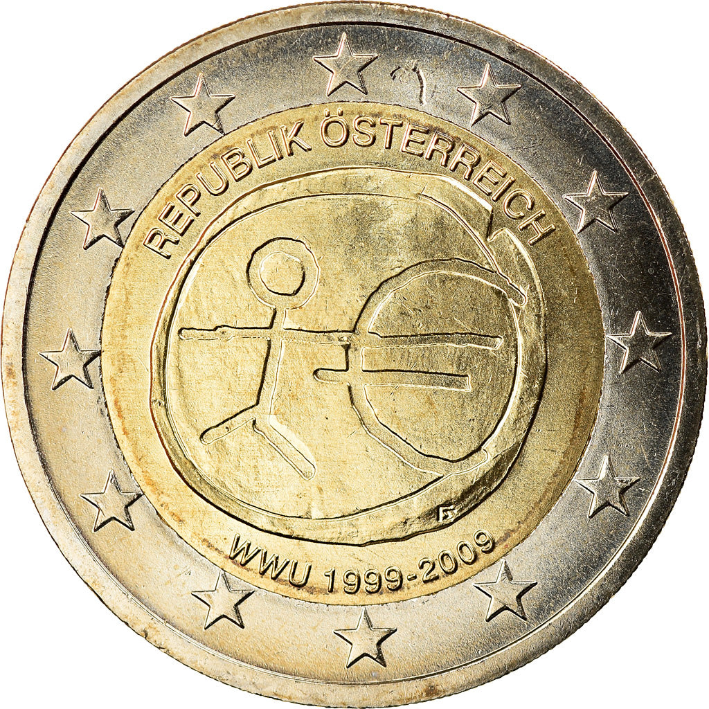 Oostenrijk, 2 Euro, EMU, 2009, FDC, Bi-Metallic