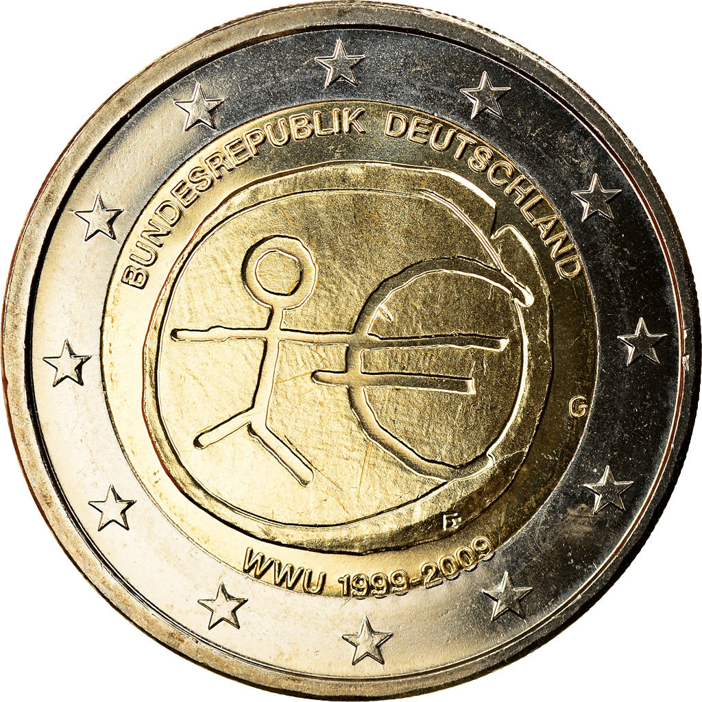 Alemanha, 2 Euro, EMU, 2009, MS(65-70), Bimetálico