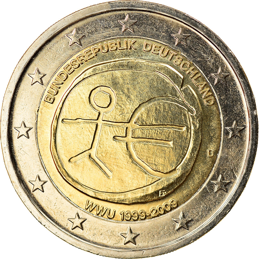Duitsland, 2 Euro, EMU, 2009, FDC, Bi-Metallic