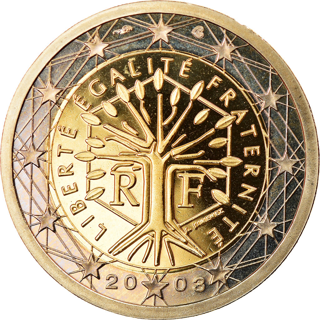 Frankreich, 2 Euro, 2003, Proof, STGL, Bi-Metallic, KM:1289