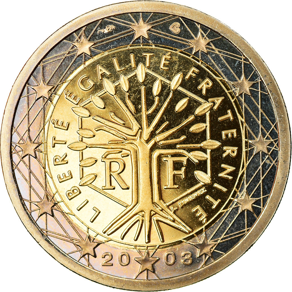 France, 2 Euro, 2003, Proof, MS(65-70), Bi-Metallic, KM:1289