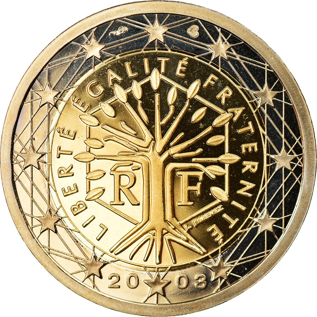 France, 2 Euro, 2003, Proof, FDC, Bi-Metallic, KM:1289