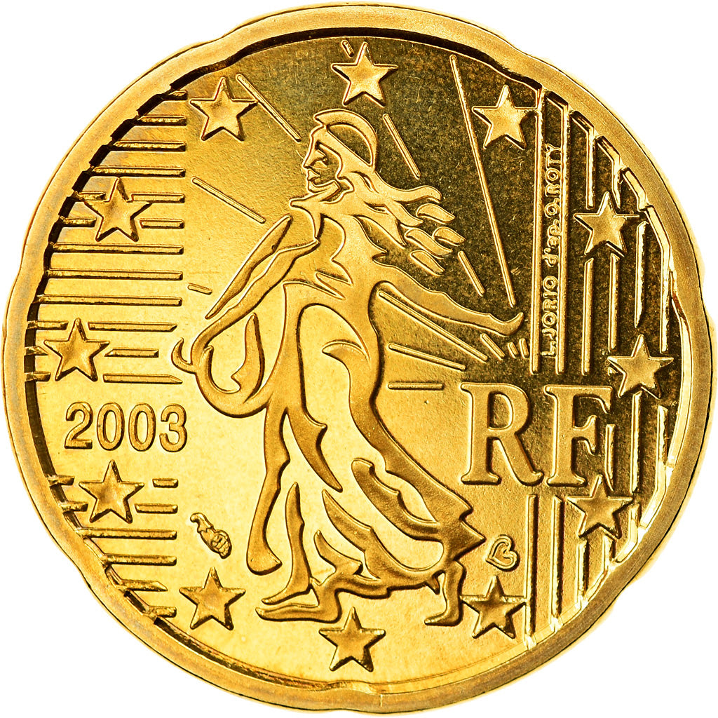 Francia, 20 Euro Cent, 2003, Proof, FDC, Ottone, KM:1286
