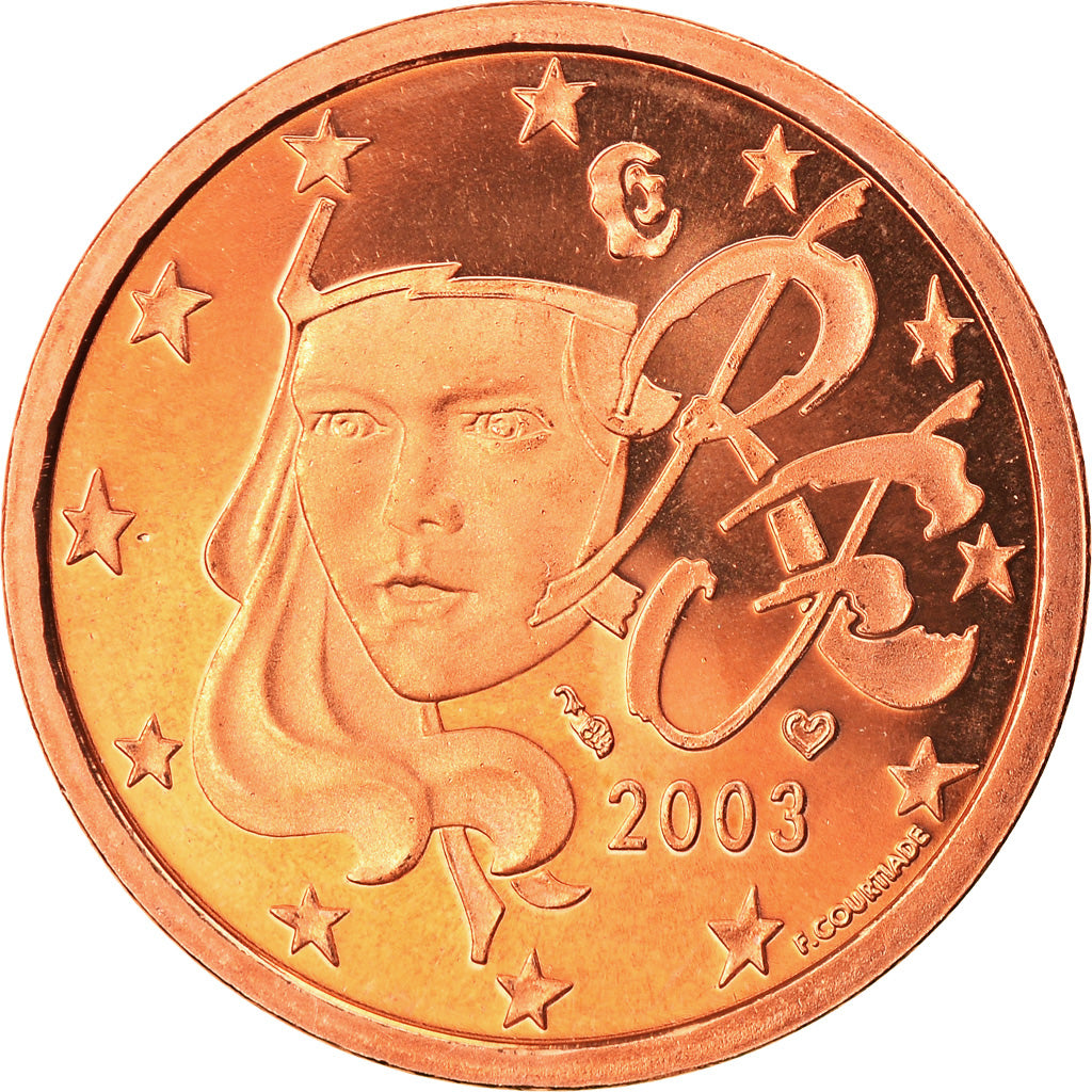 Francia, 5 Euro Cent, 2003, Proof, FDC, Acciaio placcato rame, KM:1284
