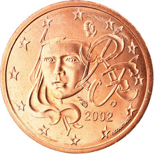 France, 2 Euro Cent, 2002, MS(65-70), Copper Plated Steel, KM:1283