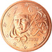 France, 2 Euro Cent, 2002, MS(65-70), Copper Plated Steel, KM:1283