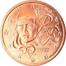 France, 2 Euro Cent, 2002, MS(65-70), Copper Plated Steel, KM:1283