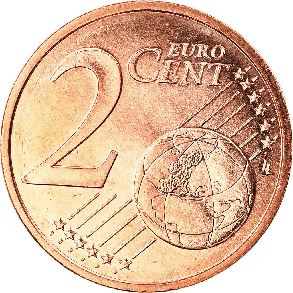 France, 2 Euro Cent, 2002, MS(65-70), Copper Plated Steel, KM:1283