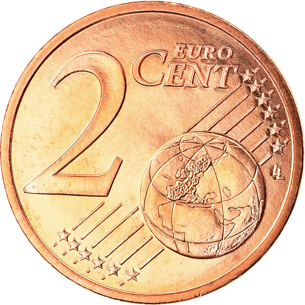 France, 2 Euro Cent, 2002, MS(65-70), Copper Plated Steel, KM:1283